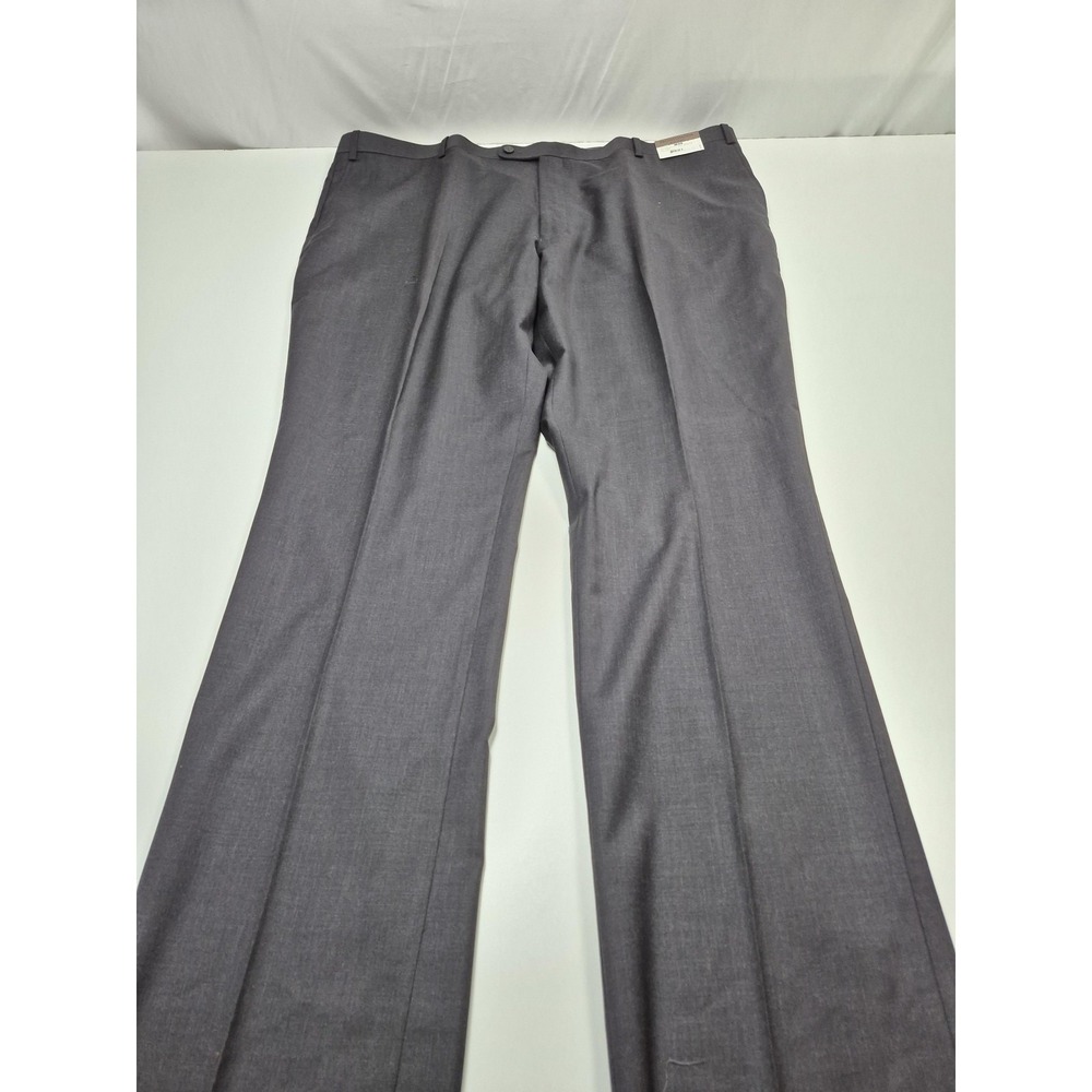 Prontomoda Suit Pants Mens 48x36 Charcoal Wool Super 140s Dress Unhemmed NWT